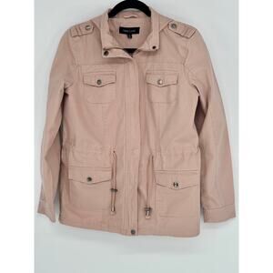 New Look Pale Pink Cotton Drawstring Waist w/ Pockets and Hood Jacket Size S